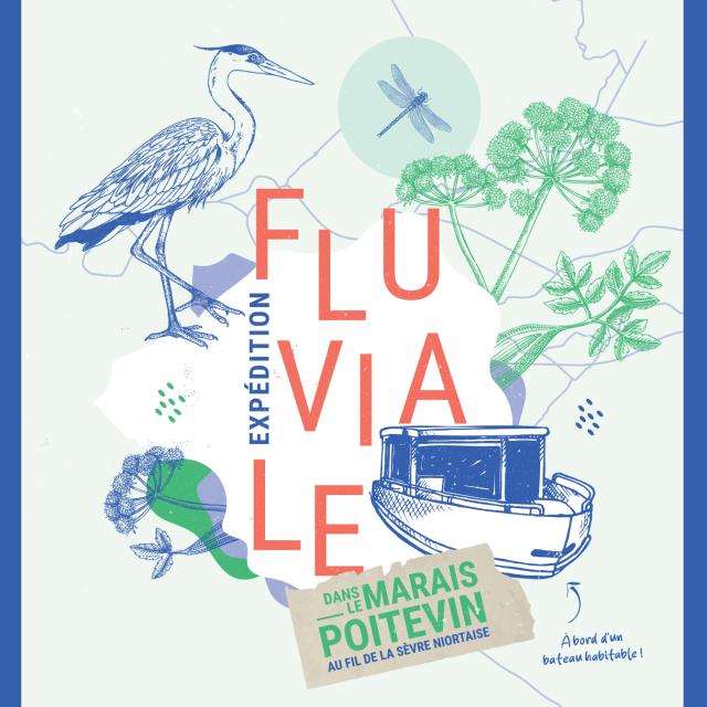 Visuel expédition fluviale dans le Marais poitevin