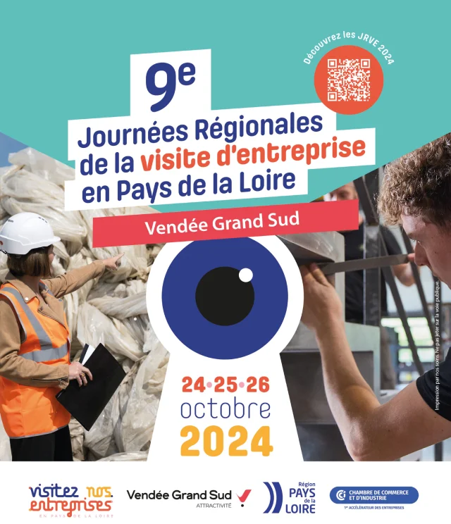 Affiche 2024 Journées Régionales de la Visite d'Entreprise Vendée Grand Sud